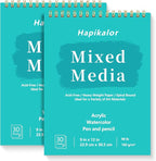 Sketch Book Mixed Media Pad, 30 Sheets 98lb/160gsm Acid-Free Drawing Paper by Hapikalor