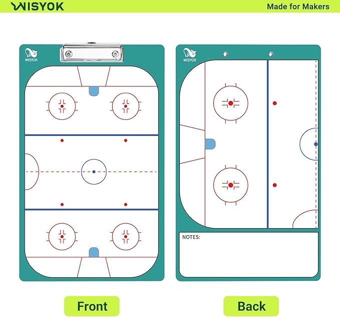 WISYOK Hockey Clipboard for Coaches, Dry Erase | - Image 3