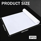 3 PCS Flexible Translucent PE Plastic Sheet 48" x 24" x 1/30'' Milky - Image 2