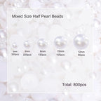 Flatback Pearl Bead for Crafts Half Pearl Beads for Crafting DIY - Image 4