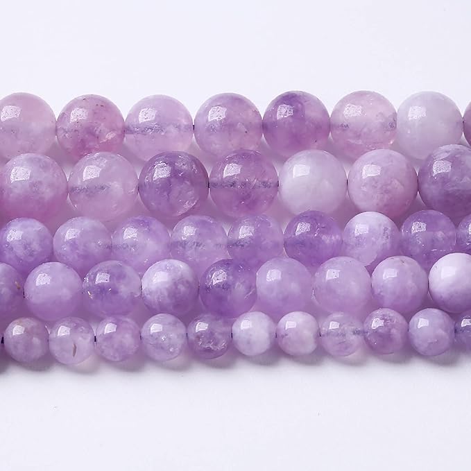 6mm 60pcs Natural Lavender Amethyst Beads Round Loose Gemstone Crystal Energy by NaturalStoneBeads