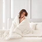 MUXHOMO 7 Pieces King Comforter Set, Seersucker Bed in a Bag King Size - Image 8