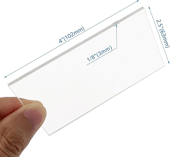 KAITELA 36 Pcs Clear Acrylic Place Cards 4" x 2.5" Rectangle Blanks | - Image 2