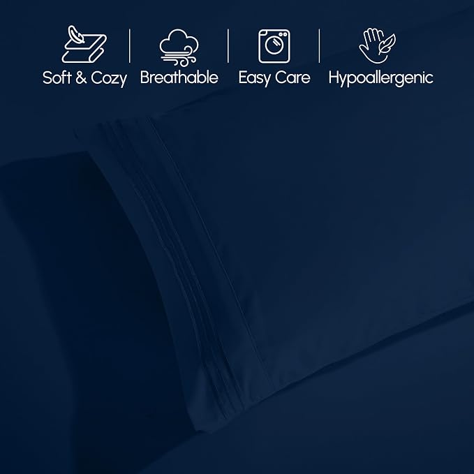 Elegant Comfort Luxurious 1500 Premium Hotel Quality Microfiber 4-Piece Sheet - Image 8
