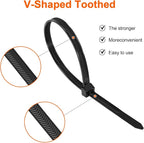 Zip Ties Heavy Duty 12+12 inch, V-Shaped Toothed Double Sided - Image 3