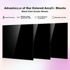 Adrattnay Black Acrylic Panels 1/8 Thick, Opaque Acrylic Panels - Image 3