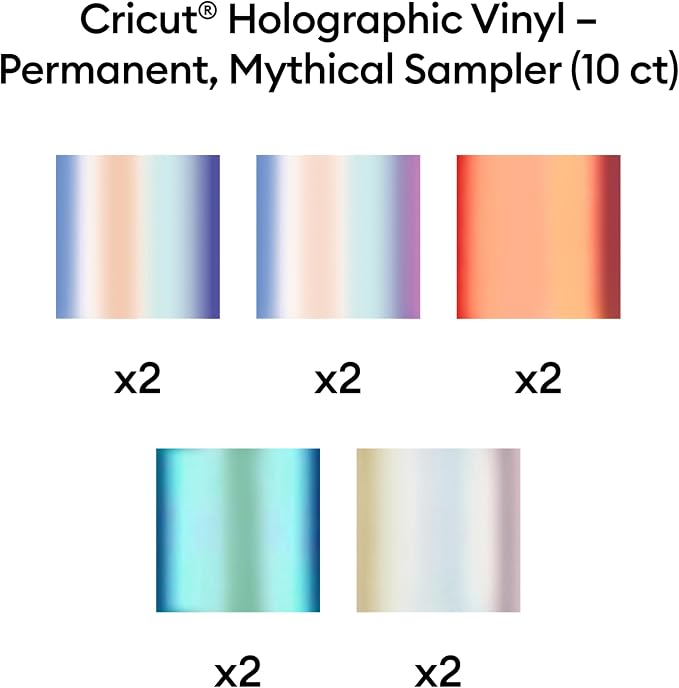 Cricut® Holographic Vinyl – Mythical Sampler - 12 in x 12 in - Image 2