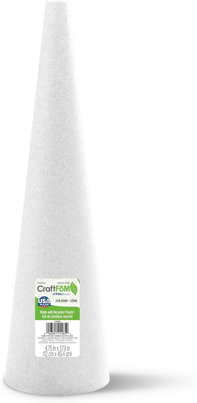 FloraCraft CraftFōM Cone White by FloraCraft