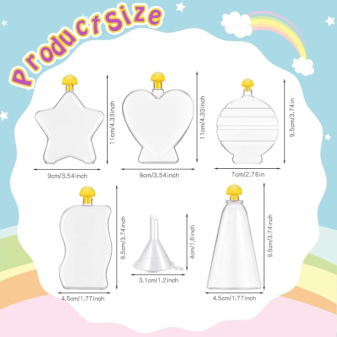 Liliful Sand Art Bottles for Kids, Plastic Crafts Kit Bulk - Image 2
