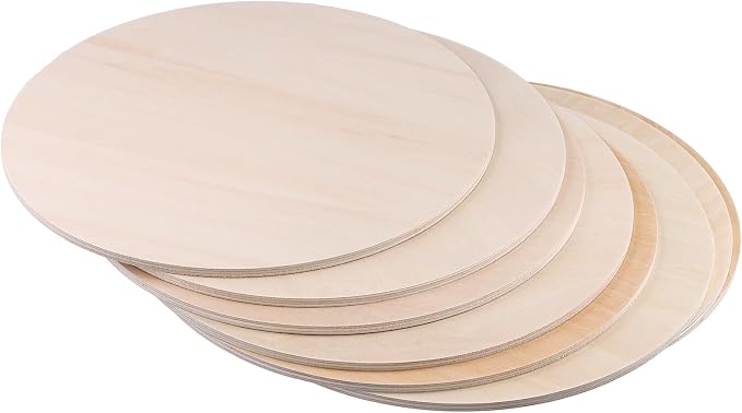 SHEUTSAN 12 PCS 11.8 Inch Wood Circles, 1/4 Inch Round Wood Sheets, Unfinished - Image 6