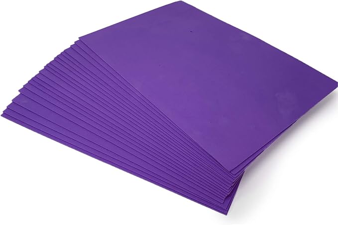 Allgala 20-Value-Pack EVA Foam Paper 8x12 Inch Sheets-Purple-CF85306 - Image 3
