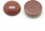 FASHEWELRY 50Pcs Natural Synthetic Goldstone Cabochons Flat Back Gemstone - Image 2