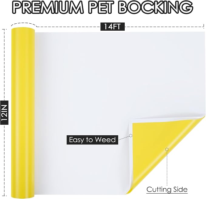 TORC Yellow Permanent Vinyl 12" x 14 FT Matte Yellow Adhesive Vinyl Roll - Image 2