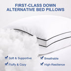 Premium Pillows Standard Size Set of 4, Fluffy and Supportive 7D Down - Image 3