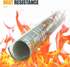13mm - 1/2" Self Closed Aluminized Heat Shield Sleeve - 39" High Temp Heat - Image 3