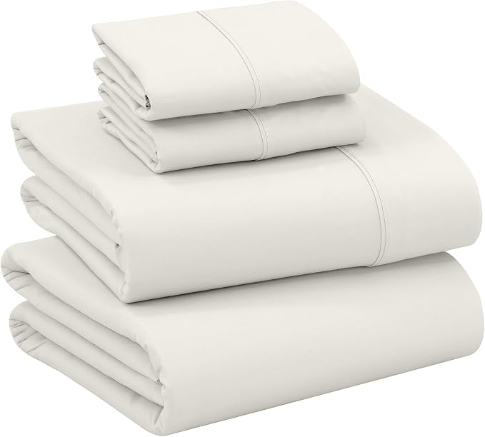 RUVANTI 100% Cotton Sheets – Full Size Percale Bedding, Cooling & Breathable by Ruvanti