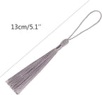 VAPKER 100 Pieces Silver Tassels 13cm/5-Inch Silky Handmade Soft Floss - Image 2