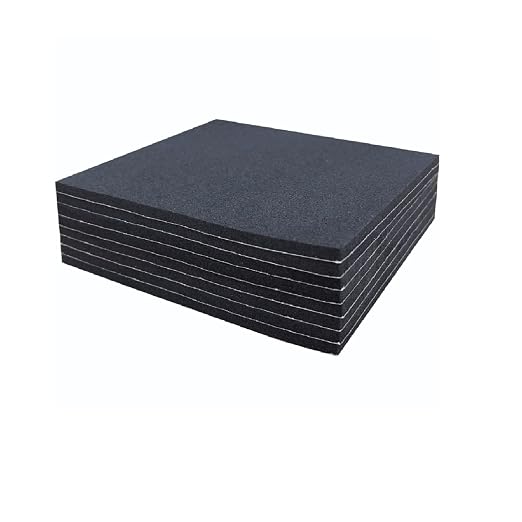 Rubber Adhesive Pads 8 Pcs 4"x4"x1/8" by TYESMER