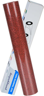 guangyintong Heat Transfer Vinyl Glitter Royal Red HTV Rolls, Glitter HTV Vinyl by guangyintong