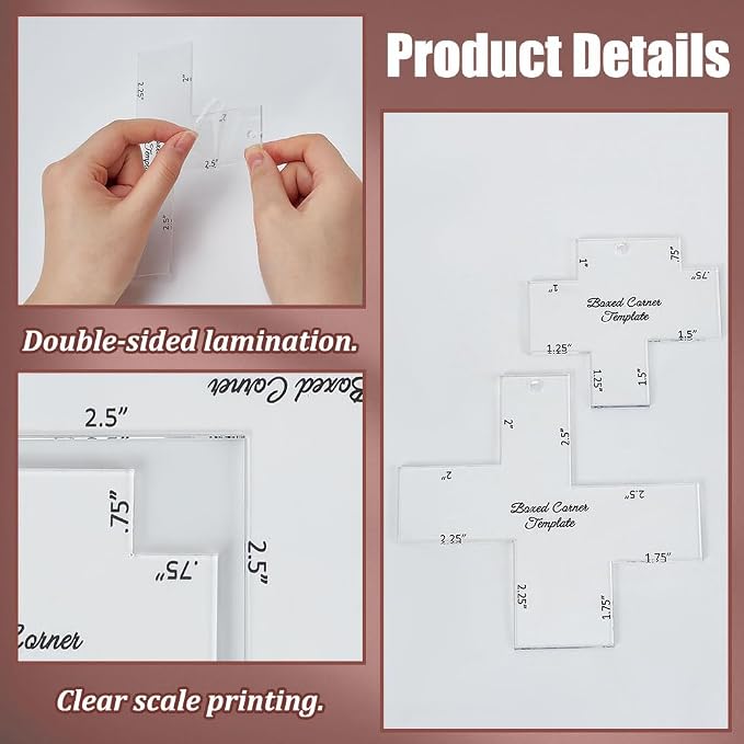 INFUNLY 4 Pcs Box Corner Template - Image 4