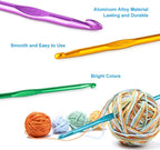 Vodiye 14 Sizes Crochet Hooks Set 2.0–10.0mm, Colorful Metal Crochet Needles - Image 3