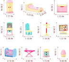 BananMelonBM 50 Pack Kids Little Dollhouse Furniture Toys House Big Dreams - Image 4