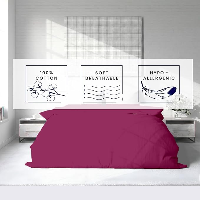 Kotton Culture 1 Pc Duvet Cover King Size-100% Egyptian Cotton 600 Thread Count - Image 5
