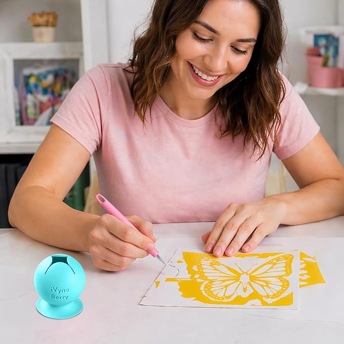 iVyne Berry Suctioned Vinyl Weeding Scrap Collector | Versatile Multi-Surface - Image 9