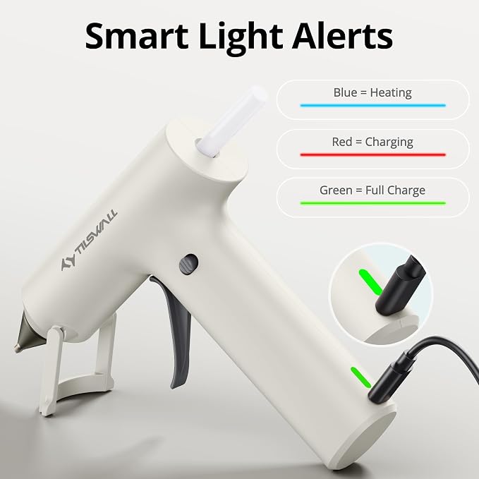 Tilswall Cordless Hot Glue Gun, Fast Preheating - Image 6