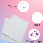 White Bandanas Women Men Large Cotton Tie Dye Party Supplies Plain Head Wrap - Image 4