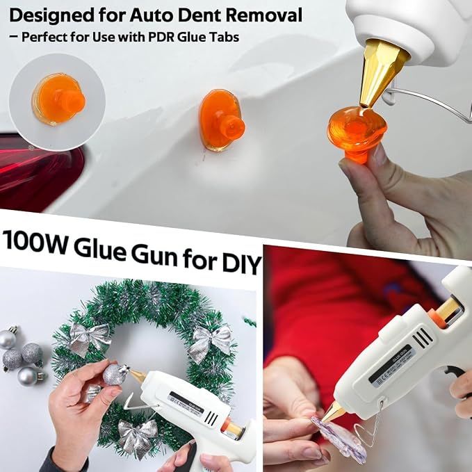 Paintless Dent Repair Kit with T-Bar Slide Hammer Dent Starter Set | Metal Dent - Image 7