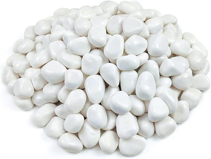 FANTIAN 40 lbs White Stones for Garden, 1-2 Inch Decorative Polished White by FANTIAN-GardeningMakesLifeBetter