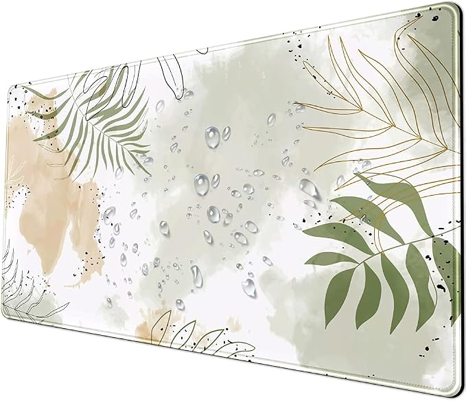 Keyboard mat Kawaii Mousepad Matcha Green Plant Abstract Accessories Desk pad - Image 8