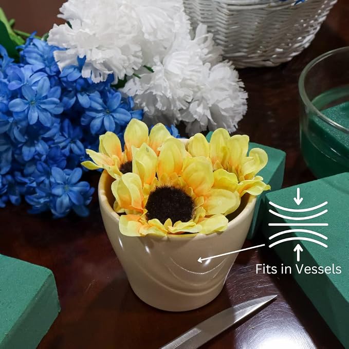 FLOFARE Pack of 3 Floral Foam Blocks Each Green Wet & Dry Flower Foam - Image 7