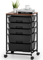 SYKIARIOL 5-Tier Rolling Utility Storage Drawer Craft Cart on Wheels by SYKIARIOL