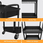 5 Tier Rolling Utility Cart - Image 2