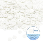 Mandala Crafts 6mm Flat Round White Sequins - Image 3