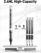 JusArt 3 Black Acrylic Paint Markers Brush Tip, Water-Based No-Bleed Markers - Image 7