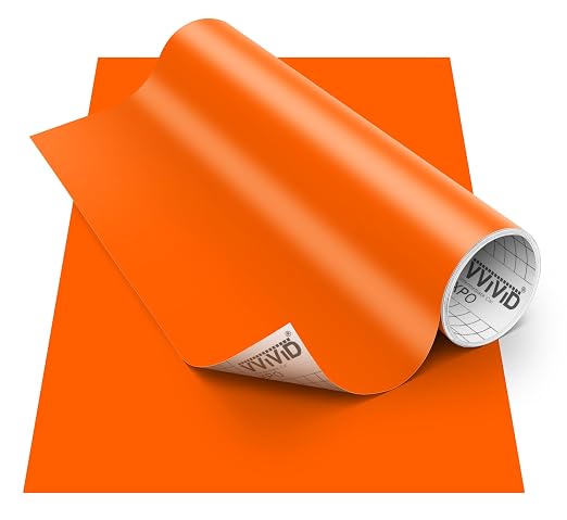 VViViD DECO65 Matte Pastel Orange Permanent Adhesive Craft Vinyl by VVIVIDVINYL