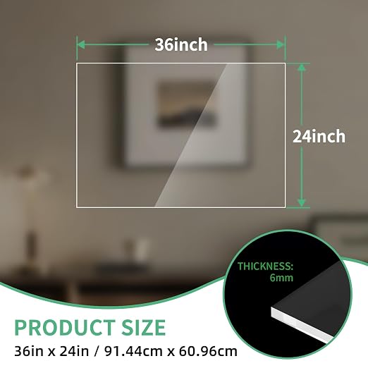 5 Pack 24X36 Plexiglass Sheets1/4 ” Thick, 6mm Clear Acrylic Sheet | Plexi - Image 2