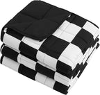 Black Checkered Weighted Blanket - Image 7