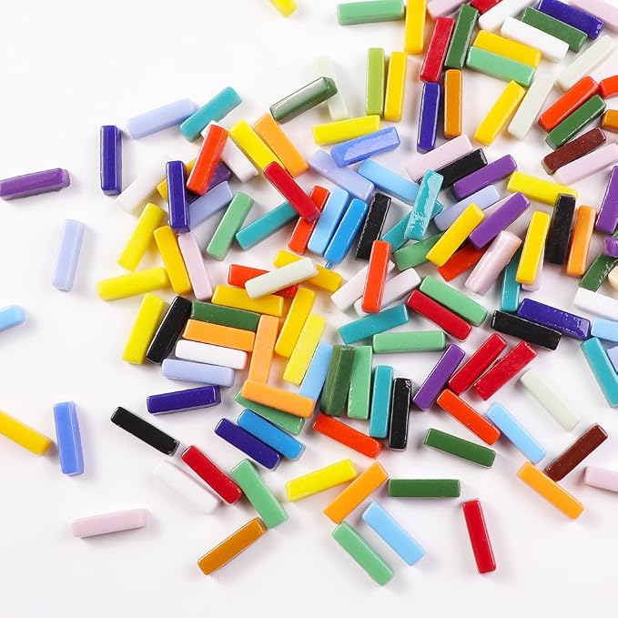 1 LB 5x20mm Glass Strips Mosaic Tiles - Image 4