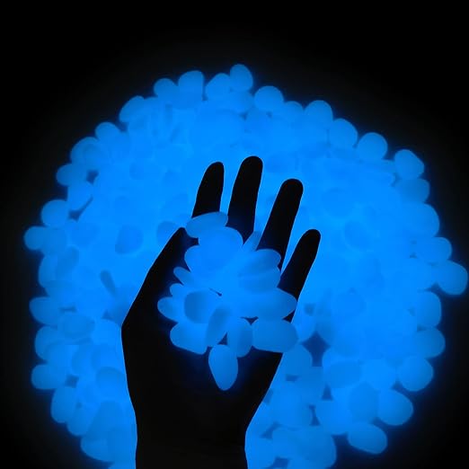GLOCARNIVAL Glow Pebbles, Garden Lawn Yard, Fish Tank, Luminous Pebbles Powered by GLOCARNIVAL