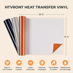 HTVRONT Heat Transfer Vinyl Dark Blue HTV Rolls, Heat Transfer Vinyl - Image 6