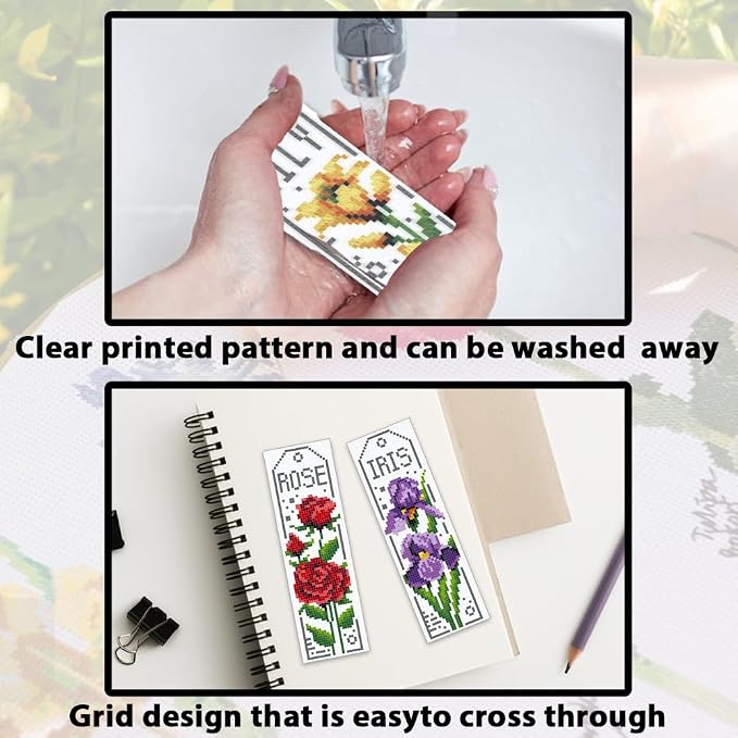 ACRNIGHEET 6PCS Cross Stitch Bookmark Kits - Image 3