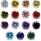 JIANGYUANGEMS Round Cut 5A Cubic Zirconia Stone Mix 15 Colors Loose CZ Stones by JIANGYUANGEMS