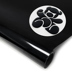 DUEUIOE Black Puff Vinyl Heat Transfer 12Inch x 6Ft, Puff Htv by Unknown