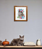 RIOLIS Cat in Flowers 2088, Cross Stitch Kits 6"x7", Cat Lovers & Advanced - Image 7
