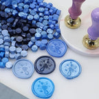 300 Pcs Wax Seal Beads, Sky Blue Sealing Wax Beads, Refilling Octagon Wax - Image 3