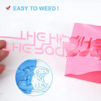 FUNKAKA Pink Heat Transfer Vinyl Rolls, Adhesive Glossy HTV Vinyl - Image 3